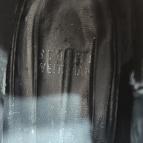 Stuart Weitzman MANLOW Black Leather Ankle Bootie Salon Boots Women's Size 9M. - Picture 9 of 10